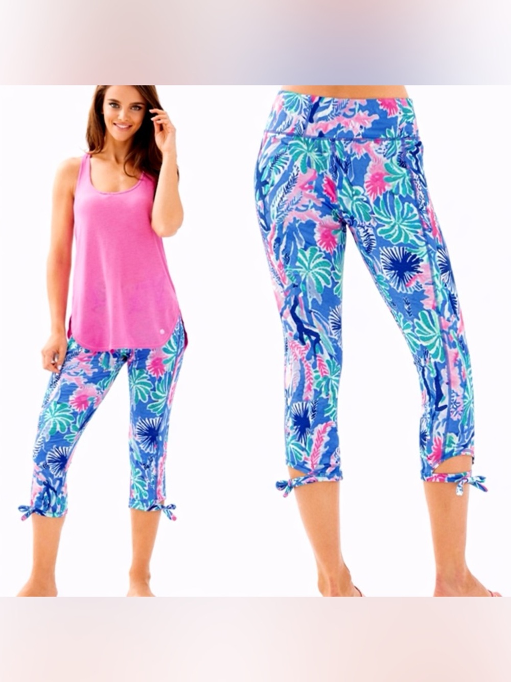 Lilly Pulitzer Luxletic Jet Stream Gemme Weekender Crop Leggings